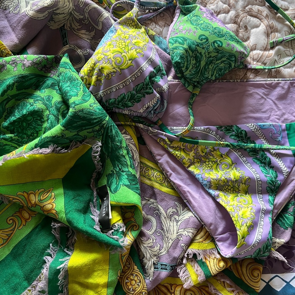 Versace bikink and scarf